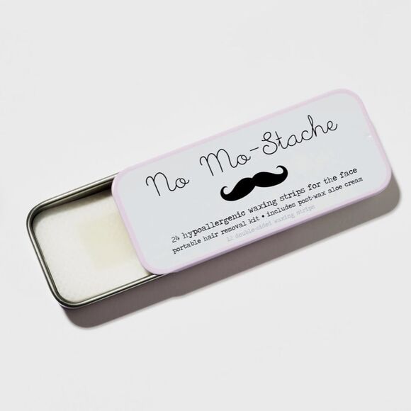 NIB No Mo-Stache (24) waxing strips portable kit - Picture 1 of 6